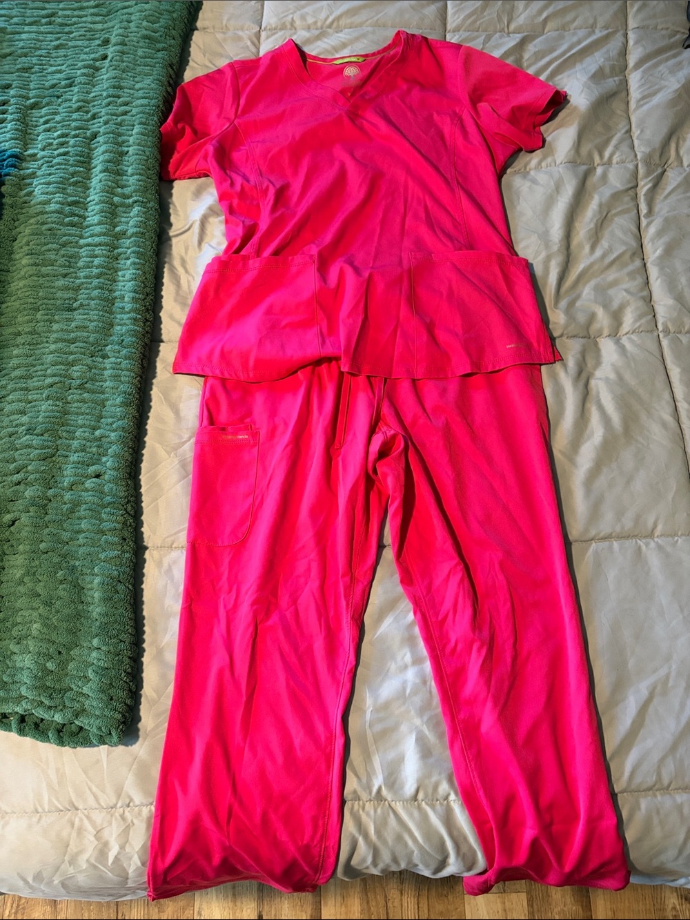 Women’s Hot Pink Two-Piece Scrub Set